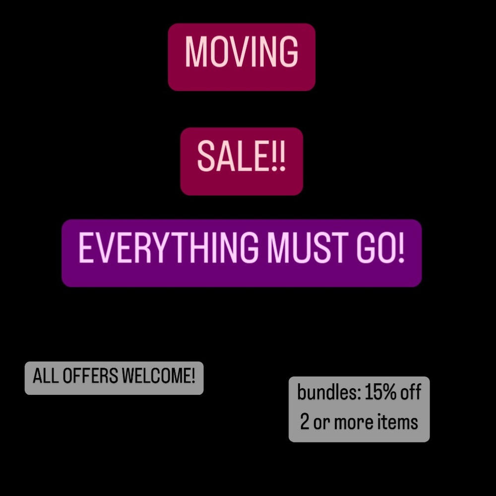 MOVING SALE!! ALL OFFERS WELCOME 🚨🚨